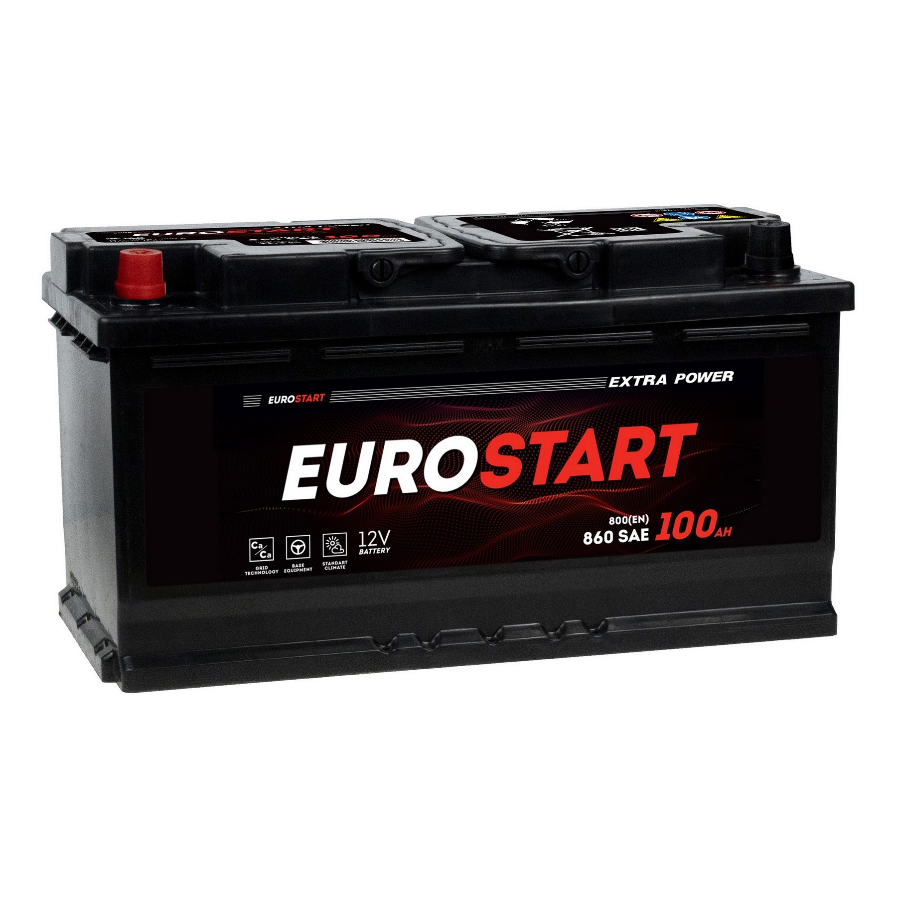 Аккумуляторная батарея EUROSTART Extra Power 100Ah L+ 800 A 353x175x190, Проспект Партс