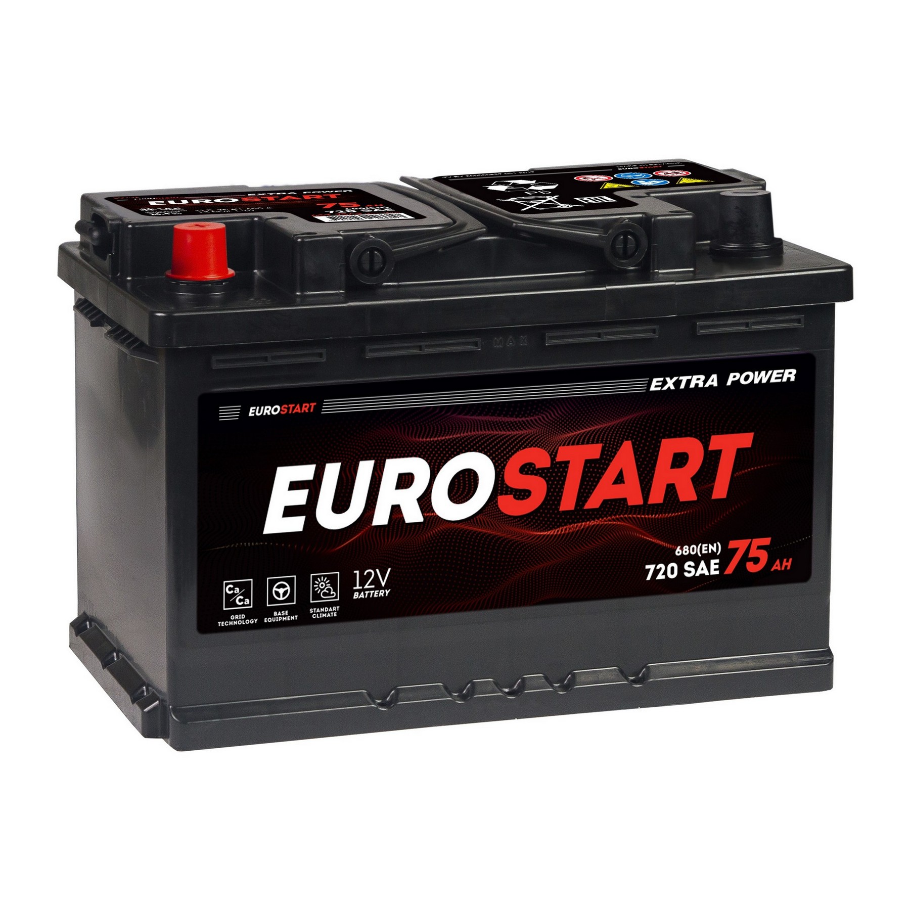 Аккумуляторная батарея EUROSTART Extra Power 75Ah L+ 680 A 278x175x190, Проспект Партс
