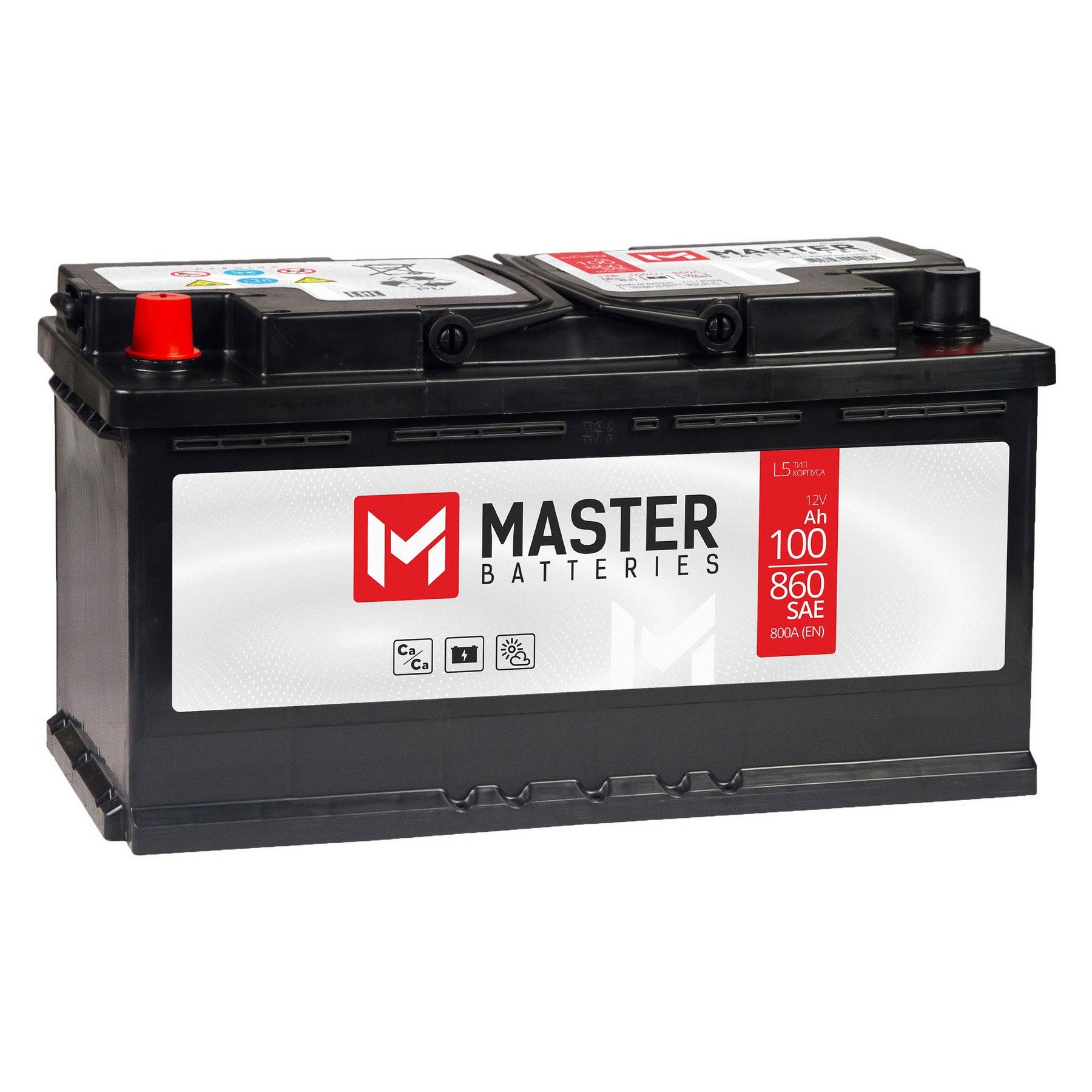Аккумуляторная батарея MASTER BATTERIES 100Ah L+ 800 A 353x175x190, Проспект Партс