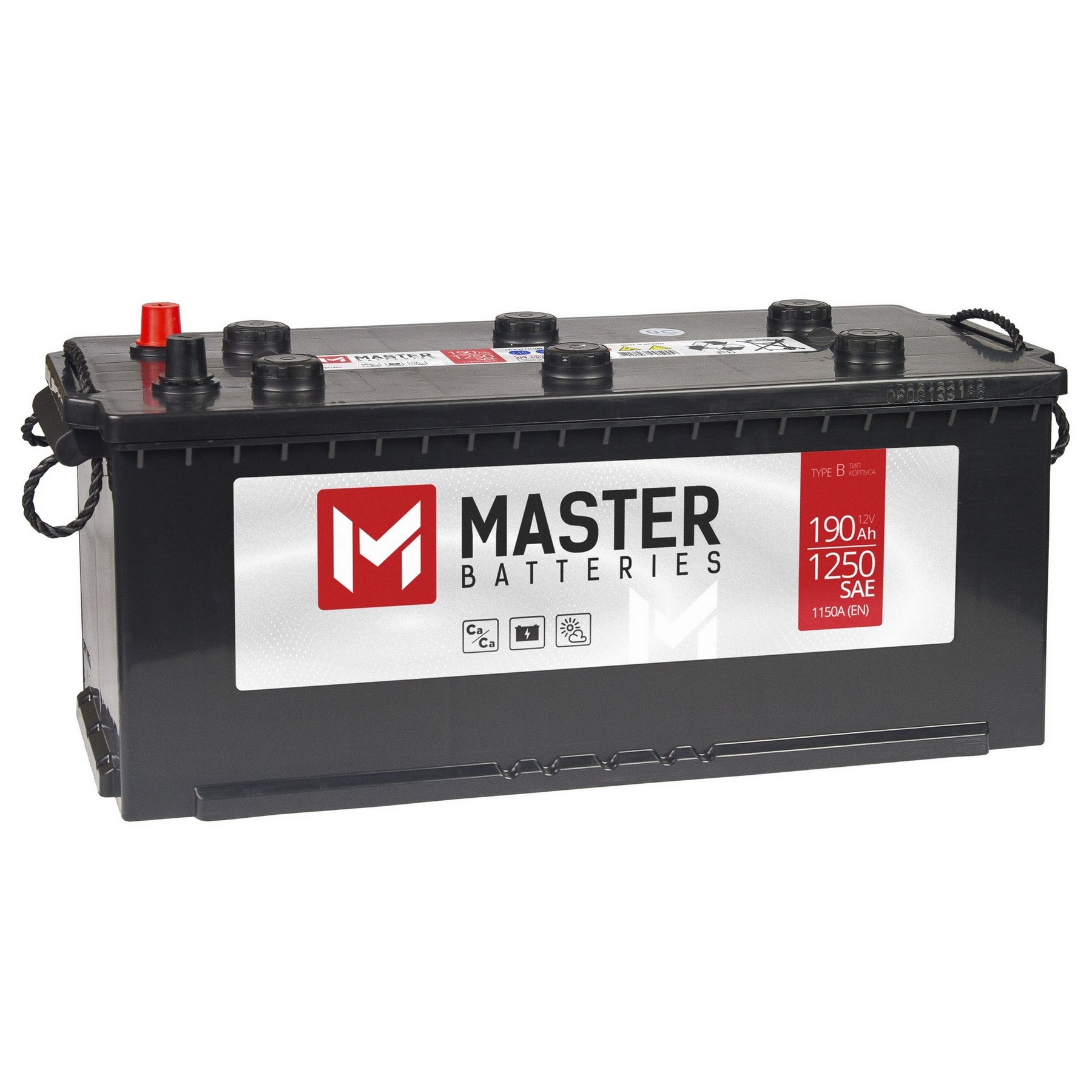 Аккумуляторная батарея MASTER BATTERIES 190Ah L+ 1150 A 510x218x225, Проспект Партс