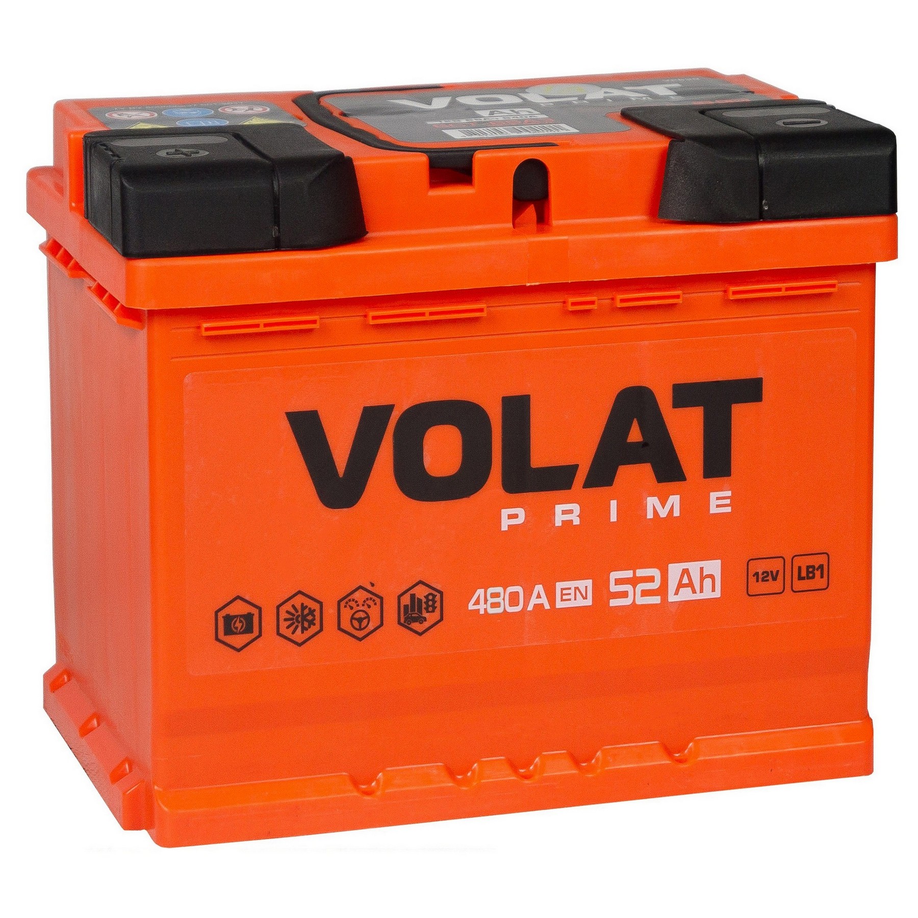 Аккумуляторная батарея VOLAT Prime 52Ah L+ низкий 480 A 207x175x175, Проспект Партс