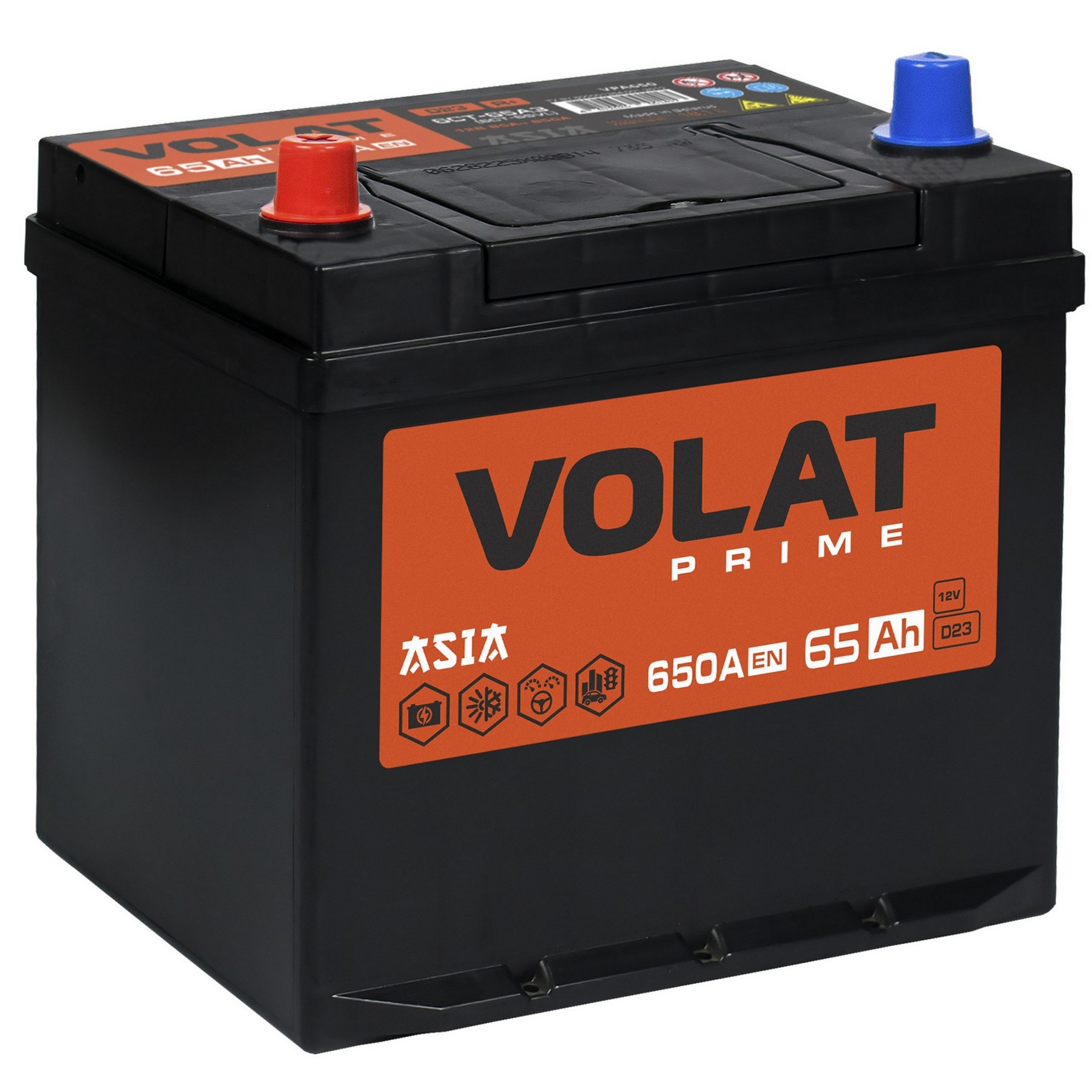 Аккумуляторная батарея VOLAT Prime Asia 65Ah L+ нижний борт 650 A 230x179x225, Проспект Партс