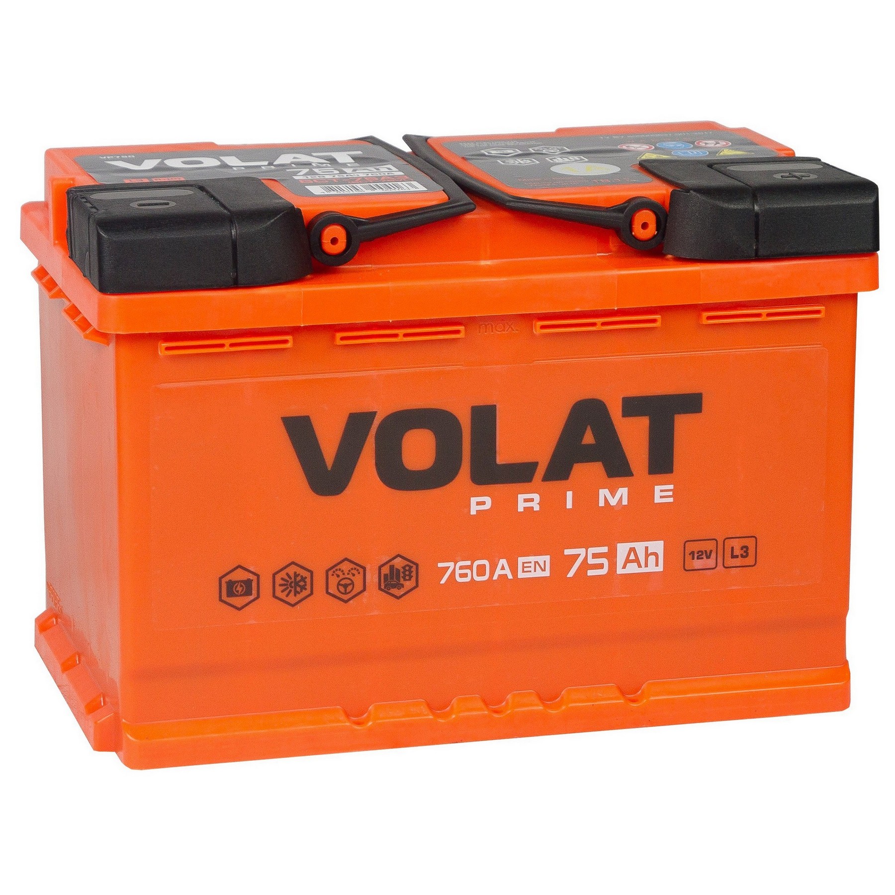 Аккумуляторная батарея VOLAT Prime 75Ah R+ 760 A 278x175x190, Проспект Партс