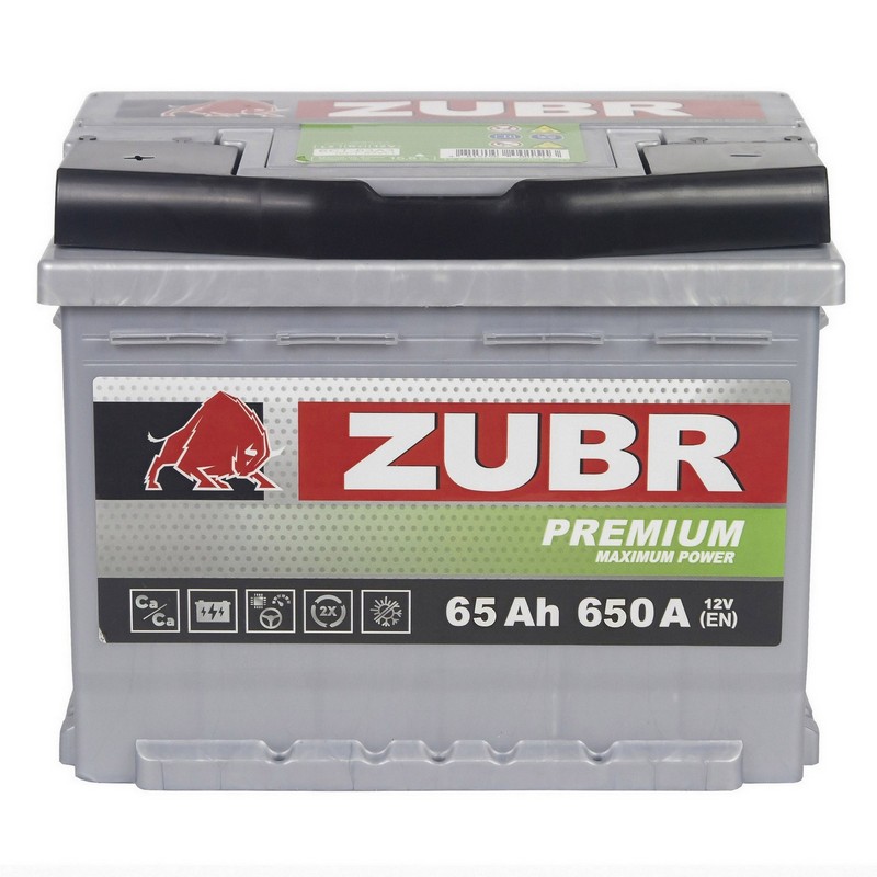 Аккумуляторная батарея ZUBR Premium 65Ah L+ (низкий), 650 A, 242x175x175, Проспект Партс
