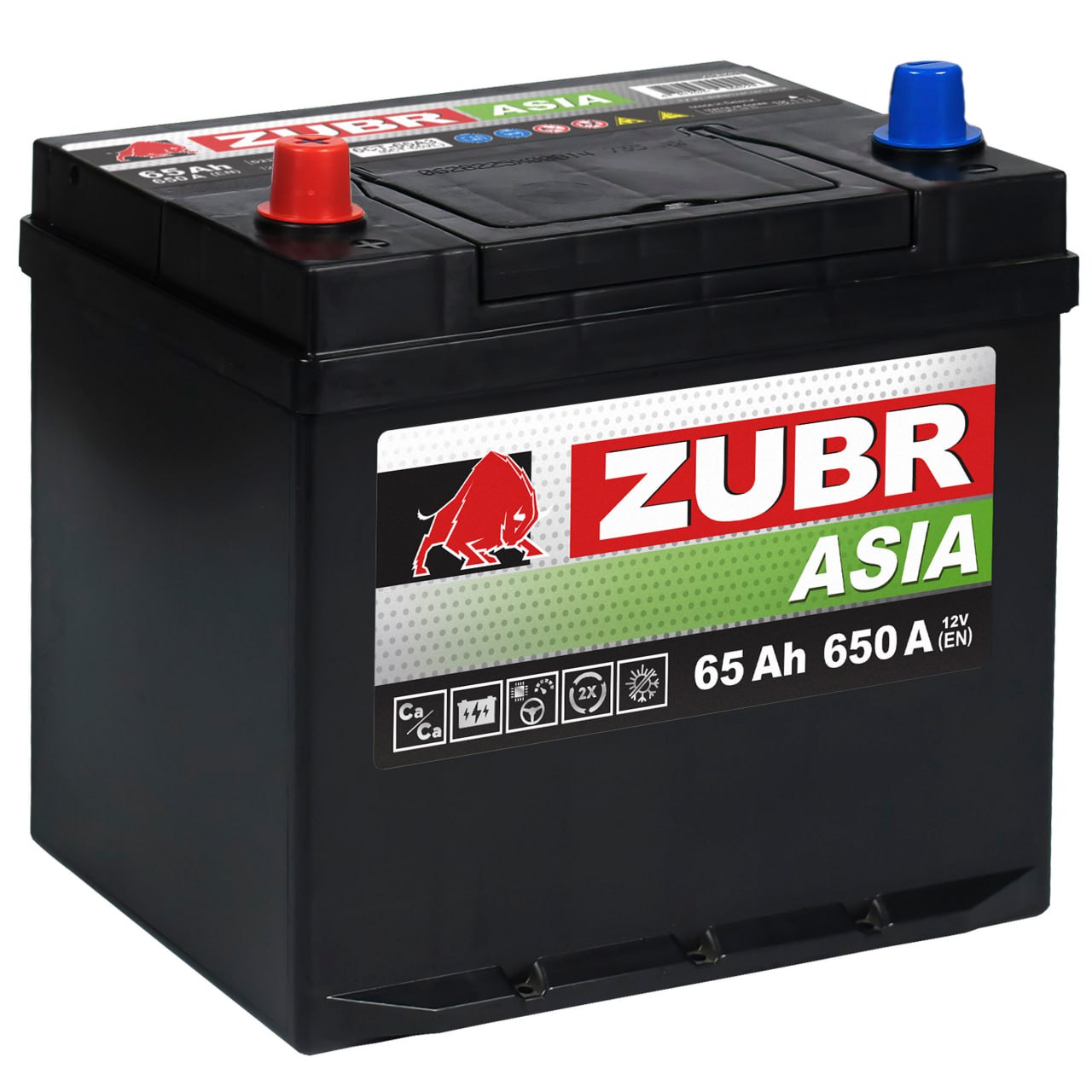 Аккумуляторная батарея ZUBR Premium Asia 65Ah L+ (нижний борт), 650 A, 230x175x225, Проспект Партс