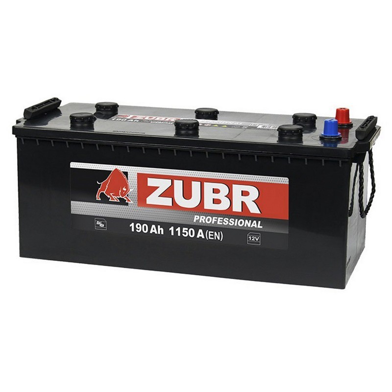 Аккумуляторная батарея ZUBR Professional 190Ah R+, 1250 A, 513x189x225, Проспект Партс